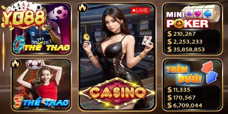 Ưu điểm khi chơi live casino tại YO88